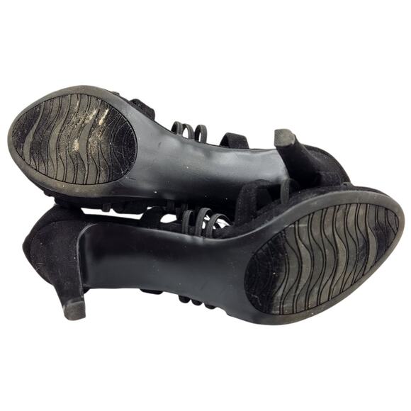 Black Crisscross Strap Heeled Sandals – Size 9M - Picture 7 of 7
